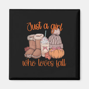 Bara en flicka som Kärlek sjunger Pumpkin Spice Co Magnet