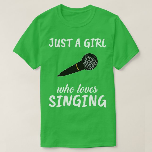 Bara en flicka som Kärlek sjunger T Shirt (Design framsida)