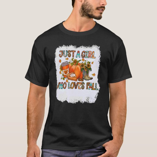 Bara en flicka som Kärlek sjunker för att pumpkin  T Shirt (Framsida)