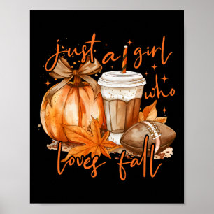 Bara en flicka som Kärlek sjunker i Coquette Pumpk Poster