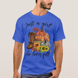 Bara en flicka som Kärlek sjunker Lycklig hösten O T Shirt