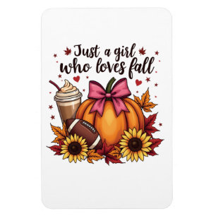 Bara en flicka som Kärlek sjunker med Pumpkin Spic Magnet