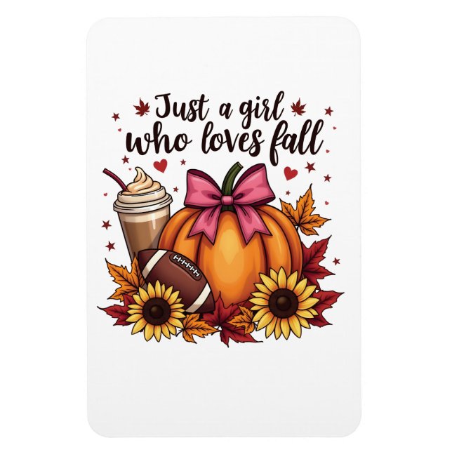 Bara en flicka som Kärlek sjunker med Pumpkin Spic Magnet (Vertikal)