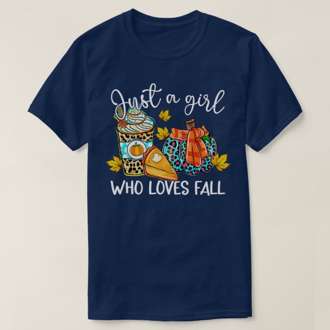 Bara en flicka som Kärlek sjunker med Pumpkin Spic T Shirt (Design framsida)