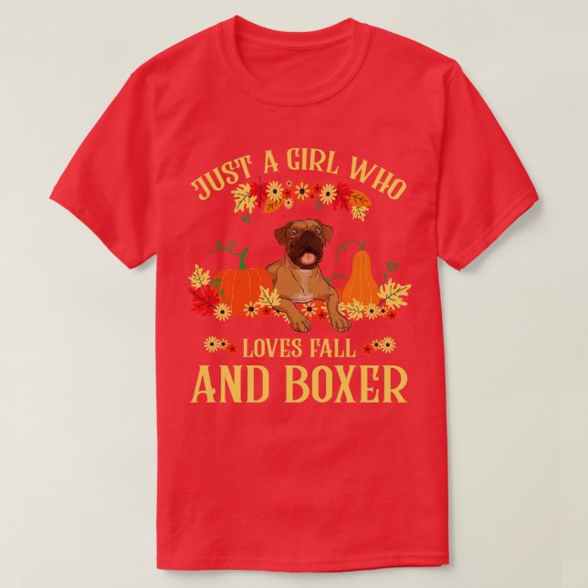 Bara en flicka som Kärlek sjunker och Boxer Lyckli T Shirt (Design framsida)