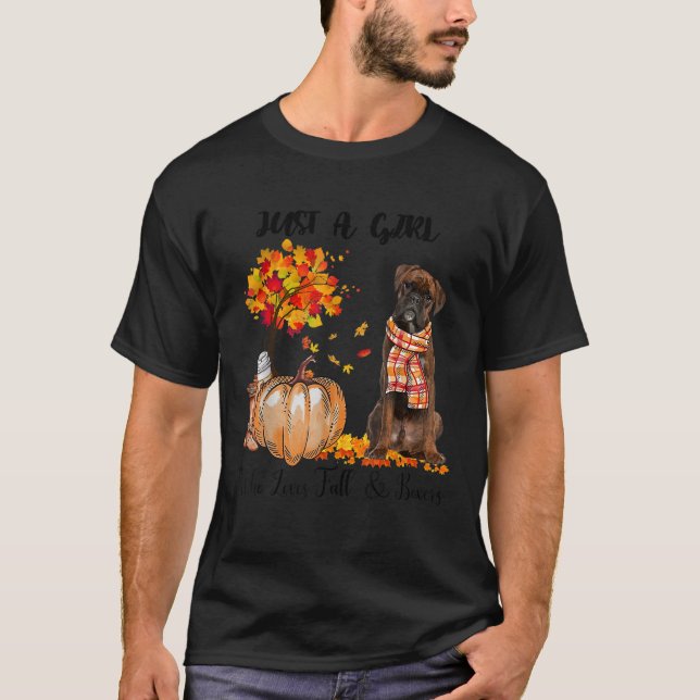 Bara en flicka som Kärlek sjunker och en brindle B T Shirt (Framsida)