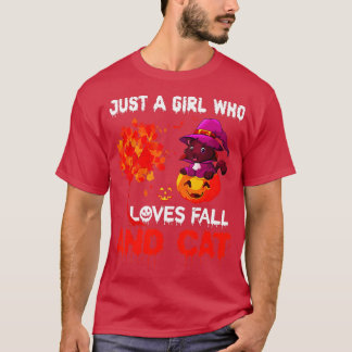 Bara en flicka som Kärlek sjunker och kattar lusti T Shirt