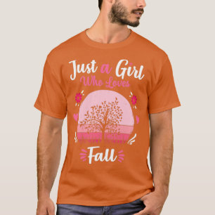 Bara en flicka som Kärlek sjunker Rosa Retro-Vinta T Shirt