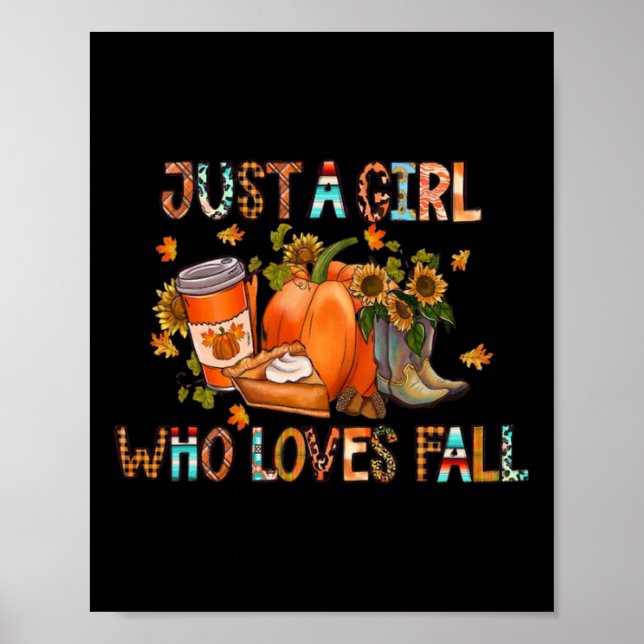 Bara en flicka som Kärlek sjunker under vattenfärg Poster (Framsidan)