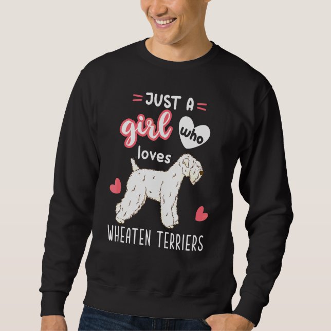 Bara en flicka som Kärlek slog till terriers Lång Ärmad Tröja (Framsida)
