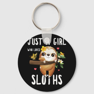 Bara en flicka som Kärlek Sloths Älskare Girls p Nyckelring