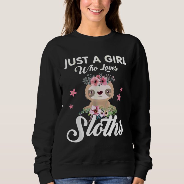 Bara en flicka som Kärlek Sloths Animal 22 T Shirt (Framsida)
