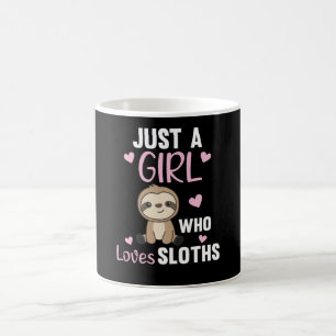 Bara en flicka som Kärlek Sloth's Cute Animals Vin Kaffemugg
