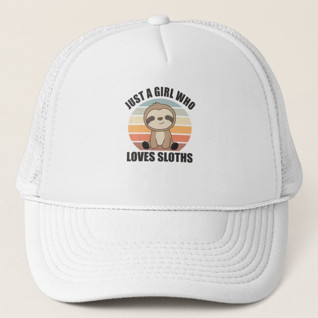 Bara en flicka som Kärlek Sloth's Cute Animals Vin Keps (Framsida)