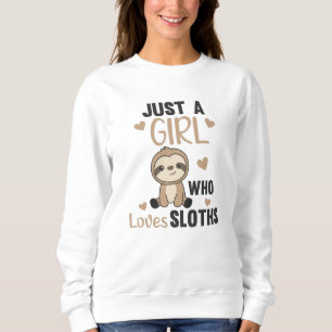 Bara en flicka som Kärlek Sloth's Cute Animals Vin T Shirt