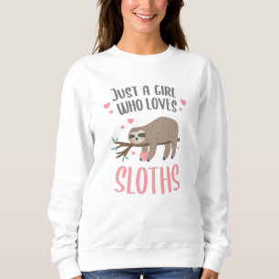 Bara en flicka som Kärlek Sloths Gift Girl T Shirt