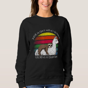 Bara en flicka som Kärlek Sloths och Llamas - Slot T Shirt