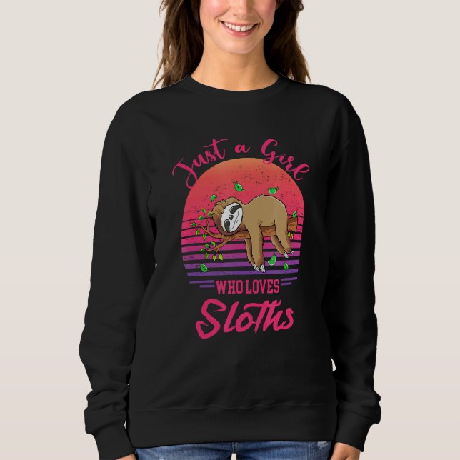 Bara en flicka som Kärlek Sloths Sloths T Shirt (Framsida)