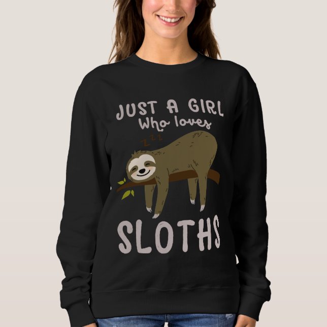 Bara en flicka som Kärlek Sloths underbara Cute Sl T Shirt (Framsida)