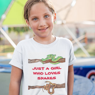 Bara en flicka som kärlek sningar Reptile Boa Pyth T Shirt