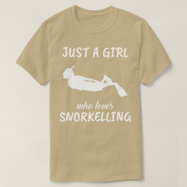 Bara en flicka som Kärlek Snorkeling T Shirt (Design framsida)