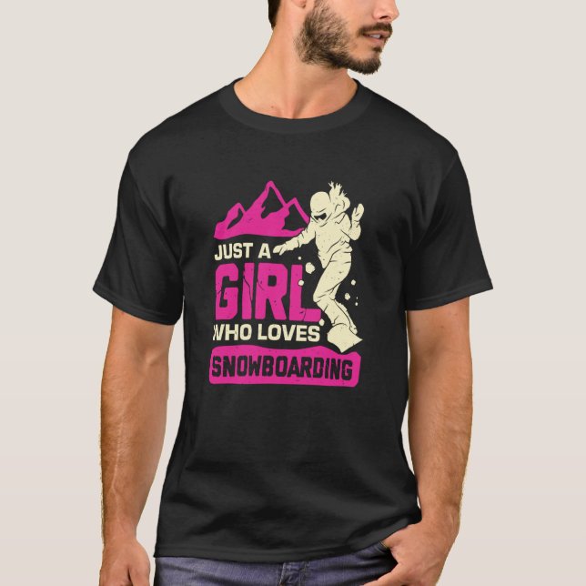 Bara en flicka som Kärlek snurrar T Shirt (Framsida)
