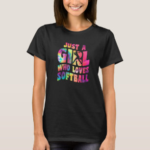 Bara en flicka som Kärlek Softball Girl Apparel So T Shirt