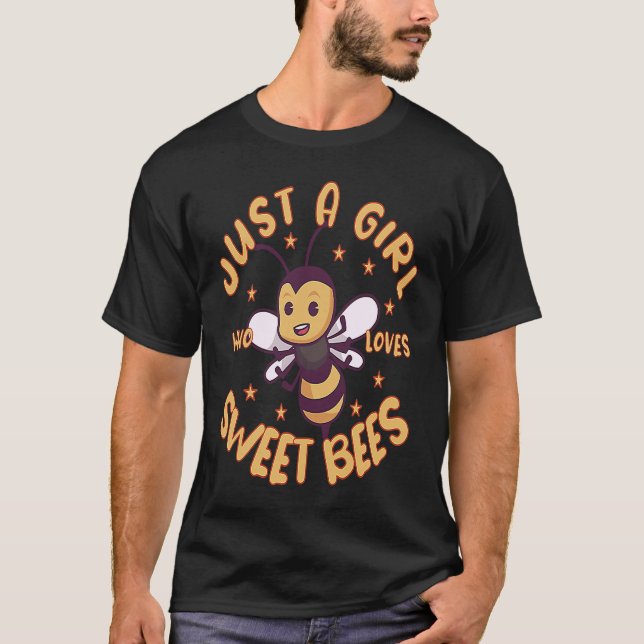 Bara en flicka som kärlek sött bibibiodling t shirt (Framsida)