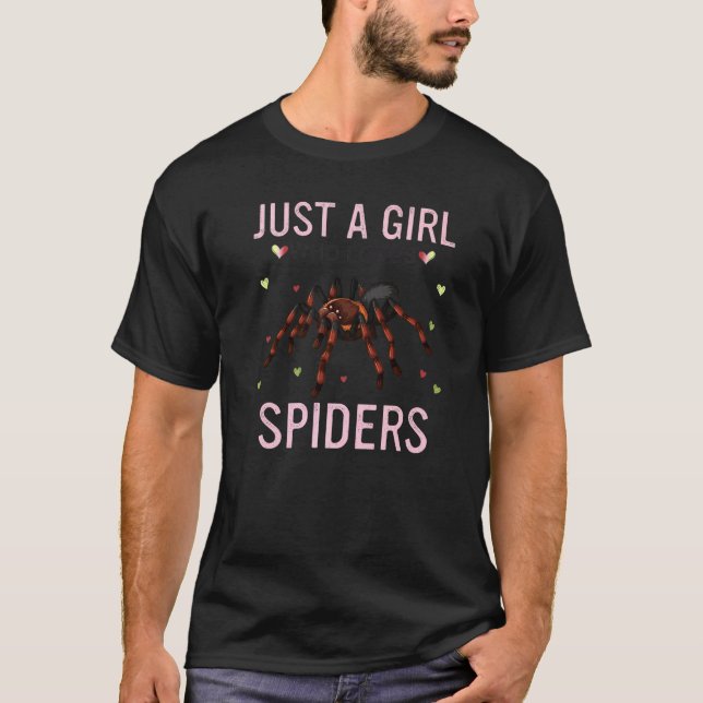 Bara en flicka som Kärlek Spiders Cute Women Girls T Shirt (Framsida)