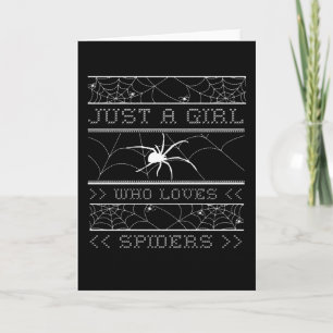 Bara en flicka som Kärlek Spiders Ugly Halloween 2 Kort