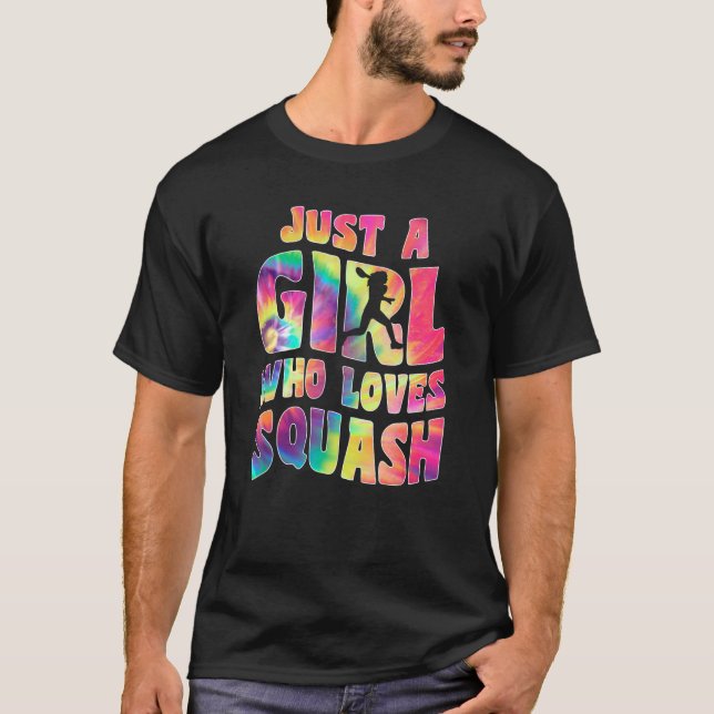 Bara en flicka som Kärlek Squash Player Sport T Shirt (Framsida)