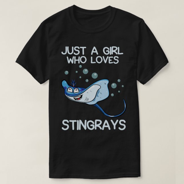 Bara en flicka som Kärlek stingrockor T Shirt (Design framsida)