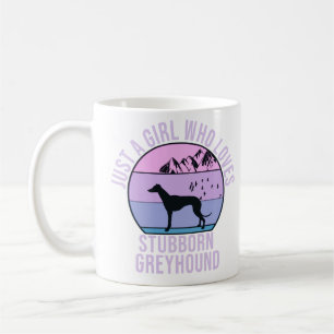 Bara en flicka som kärlek Stubborn Greyhound-gåva Kaffemugg