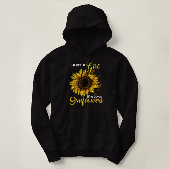 Bara en flicka som Kärlek Sunblommor T Shirt (Design framsida)