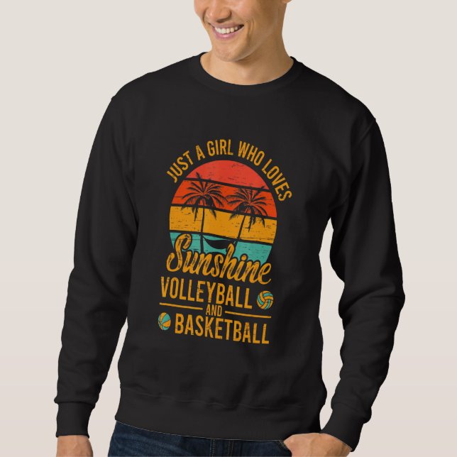 Bara en flicka som Kärlek Sunshine Volleyball och  Lång Ärmad Tröja (Framsida)