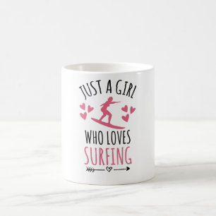 Bara en flicka som Kärlek surfande  Surfer Girl G Kaffemugg