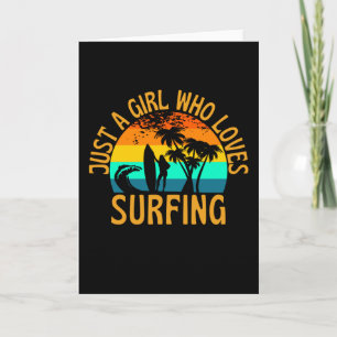 Bara en flicka som Kärlek surfing Surfer Kort