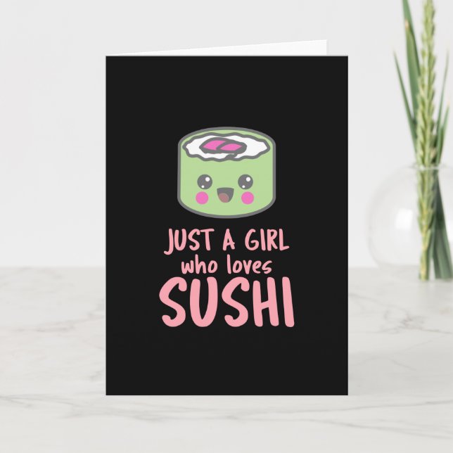 Bara en flicka som Kärlek Sushi Kort (Framsida)