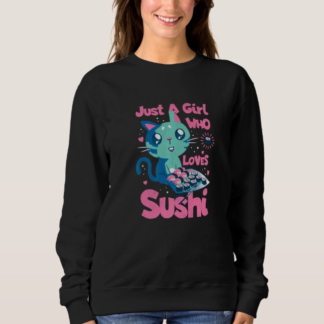 Bara en flicka som Kärlek Sushi T Shirt (Framsida)