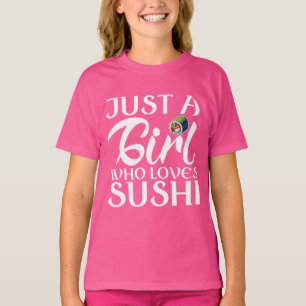 Bara en flicka som kärlek sushi t shirt