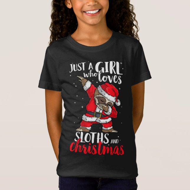 Bara en flicka som Kärlek sväljer julklappen kvinn T Shirt (Framsida)
