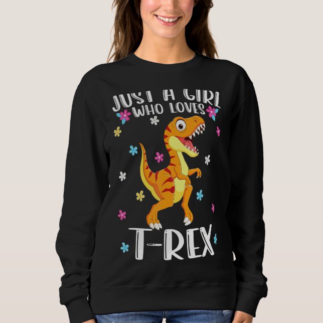 Bara en flicka som Kärlek T Rexs Cute T Rex T Shirt (Framsida)