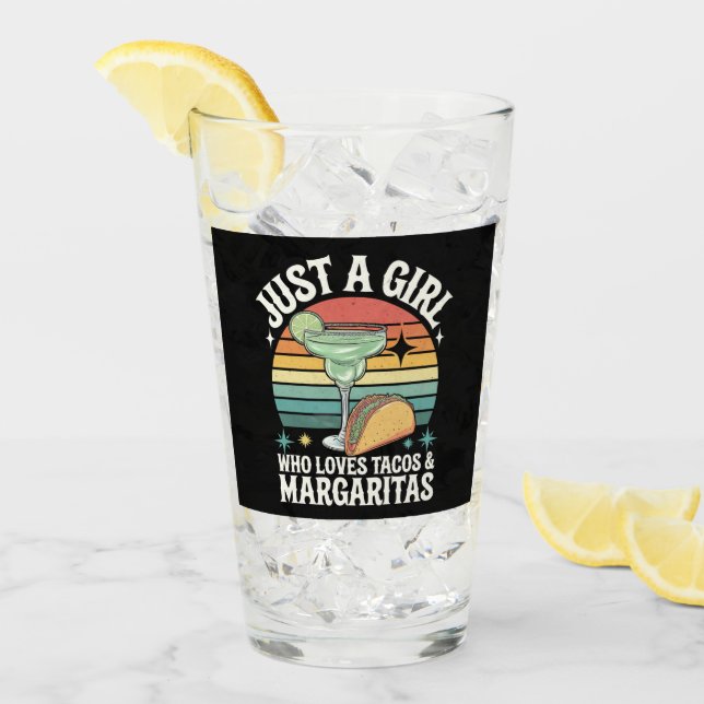 Bara en flicka som Kärlek Tacos och Margarita Mexi Glaskopp (Framsida Ice)