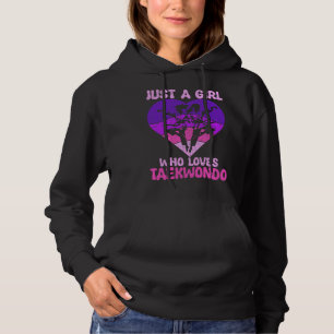 Bara en flicka som Kärlek Taekwondo Heart Retro Su T Shirt