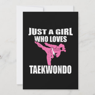 Bara en flicka som Kärlek Taekwondo Martial Arts G Inbjudningar