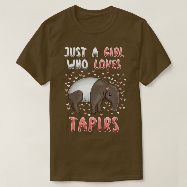 Bara en flicka som Kärlek Tapirs T Shirt (Design framsida)