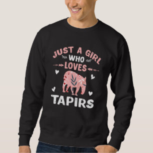 Bara en flicka som Kärlek Tapirs Tapir Älskare Lång Ärmad Tröja