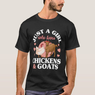 Bara en flicka som Kärlek tar Chickens Girls Women T Shirt