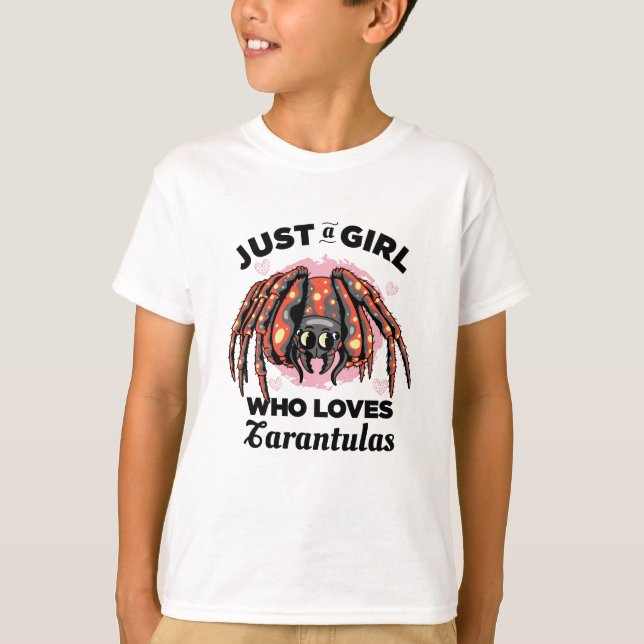 Bara en flicka som Kärlek Tarantulas T Shirt (Framsida)