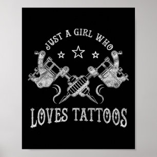 Bara en flicka som Kärlek Tattoos, Tattoo Älskare Poster